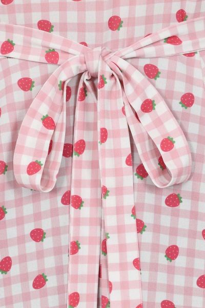 Swing Dress, LYRA MINI Strawberry Gingham