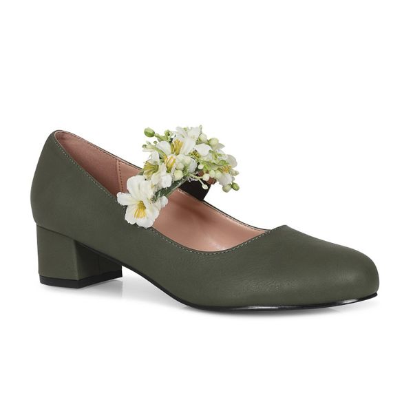 Block Heel, MALIA Green