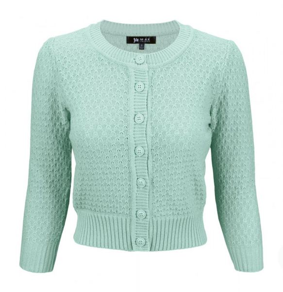 MAK Cardigan, Pat 50s Aqua PLUS