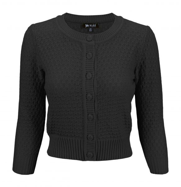 MAK Cardigan, Pat 50s Black PLUS