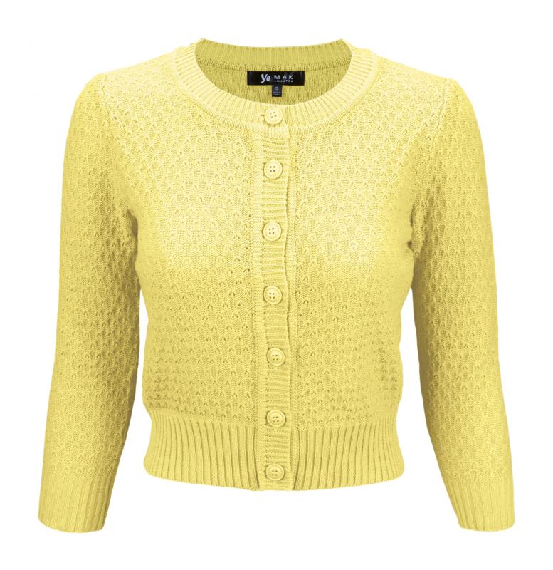 MAK Cardigan, Pat 50s Baby Yellow