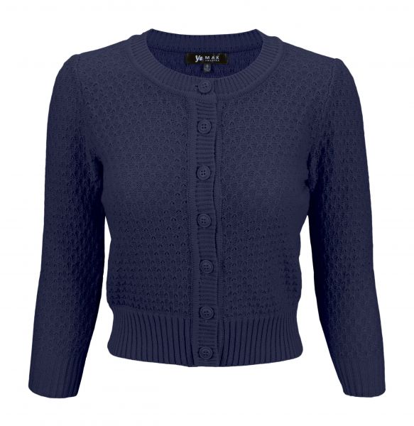 MAK Cardigan, Pat 50s Navy PLUS