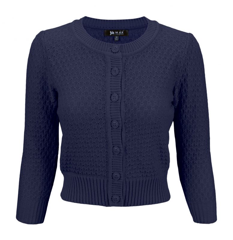 MAK Cardigan, Pat 50s Navy PLUS