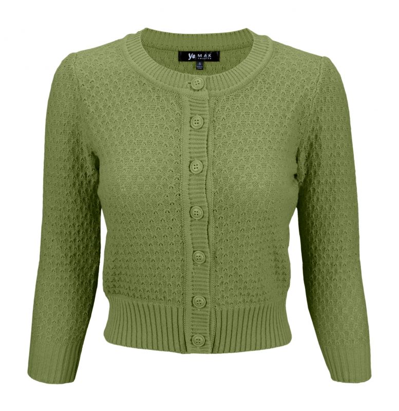 MAK Cardigan, Pat 50s Sage