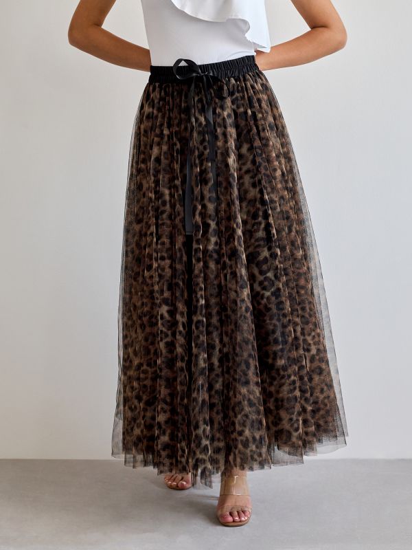 Tulle Skirt, PARIS Leopard