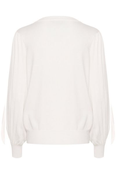 Knitted Top, LONE Valkoinen Long Sleeve