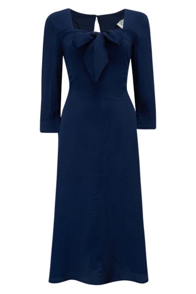 Dress, SEAMSTRESS OF BLOOMSBURY Joyce Navy