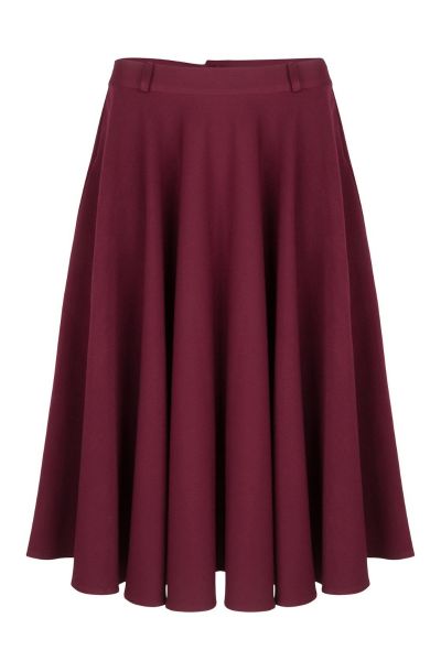 Swing Skirt, VERY CHERRY Circle Burgundy