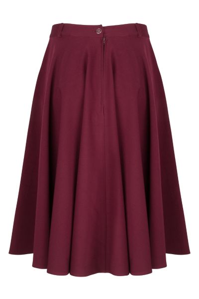 Swing Skirt, VERY CHERRY Circle Burgundy