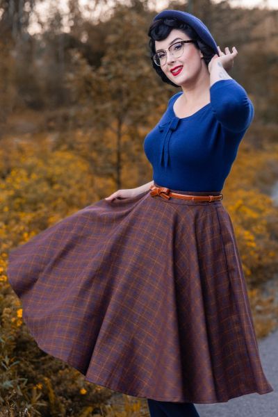 Kellohame, SOPHIE Brown/Blue Check (6850)