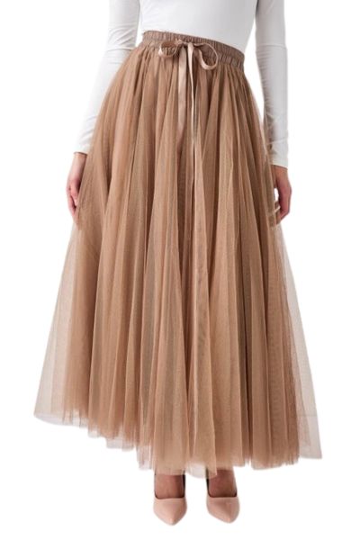 Tulle Skirt, PARIS Taupe