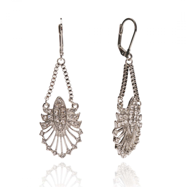 Earrings, ART DECO Crystal Drop