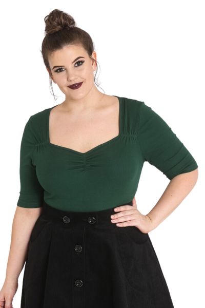 Top, PHILIPPA Bottle Green (60155)