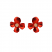 Earrings, RUBY RED Floral