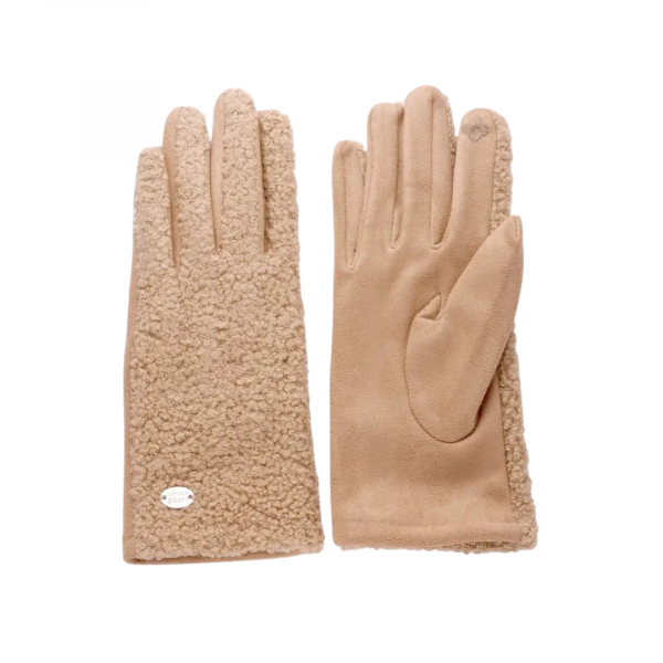 Gloves, TEDDY Beige