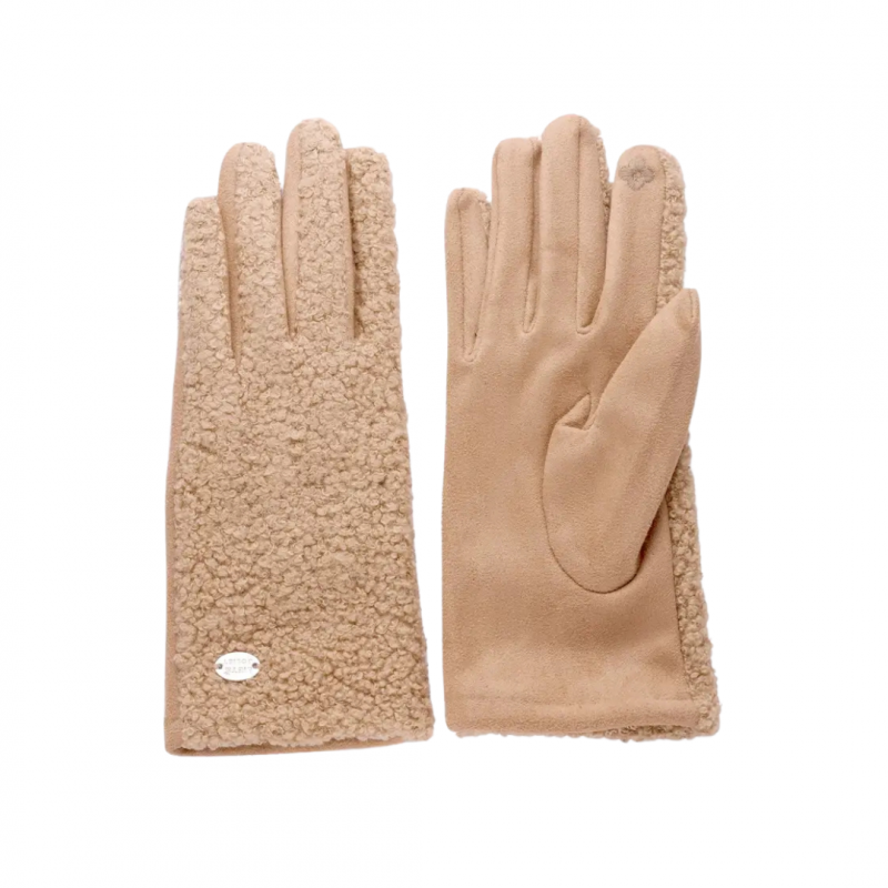 Gloves, TEDDY Beige