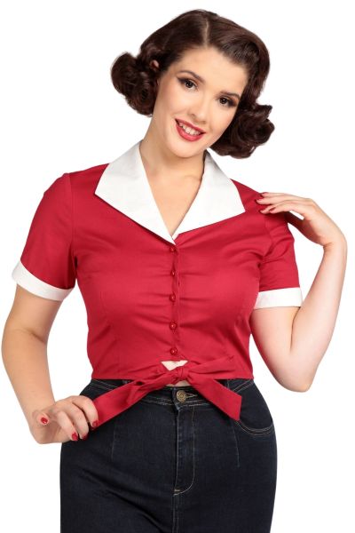 Blouse, TAYLOR Red
