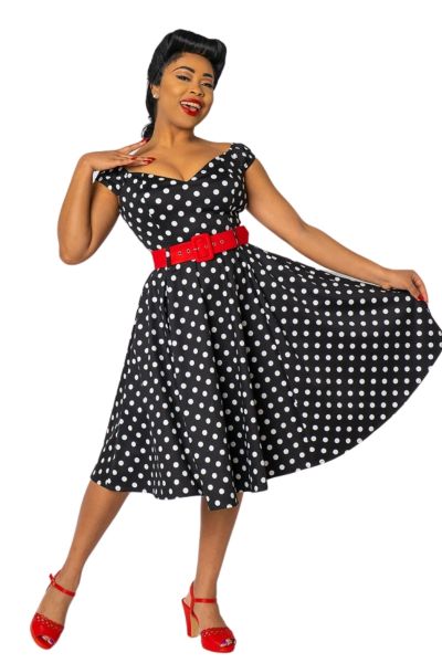 Swing Dress, KAIYA Polka Dot