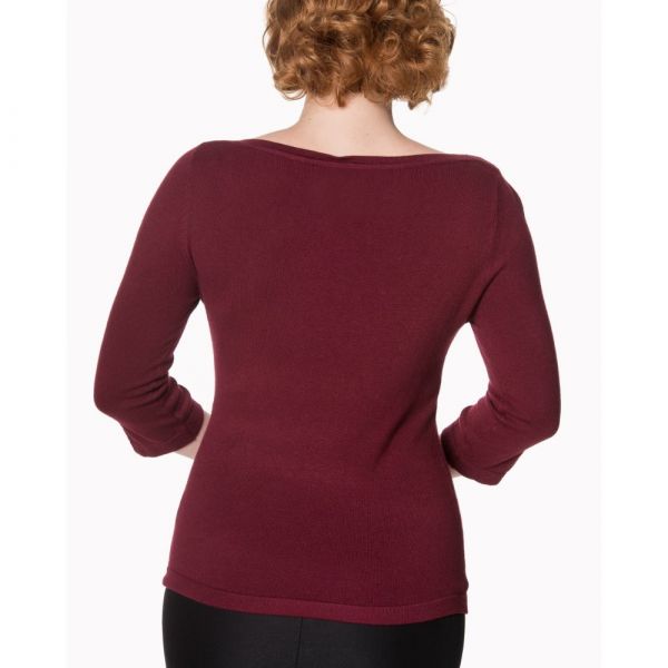 Sweater, ADDICTED Burgundy (OBN1037)