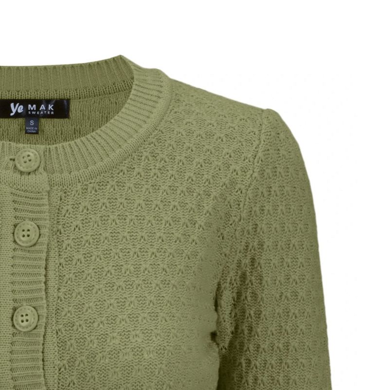 MAK Cardigan, Pat 50s Olive