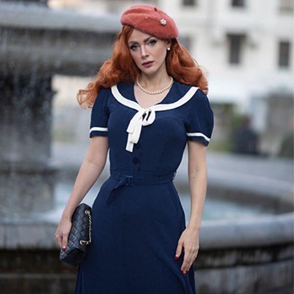 Dress, SEAMSTRESS OF BLOOMSBURY Patti Navy