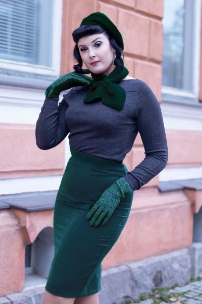Pencil Skirt, PAULA Green (2198)