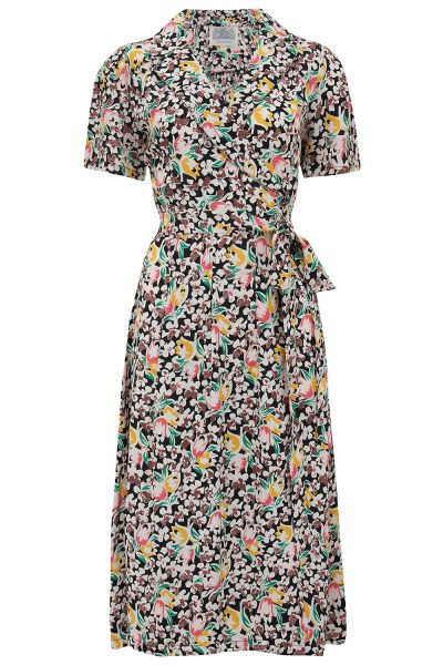 Dress, SEAMSTRESS OF BLOOMSBURY Peggy Wrap Tulip Print