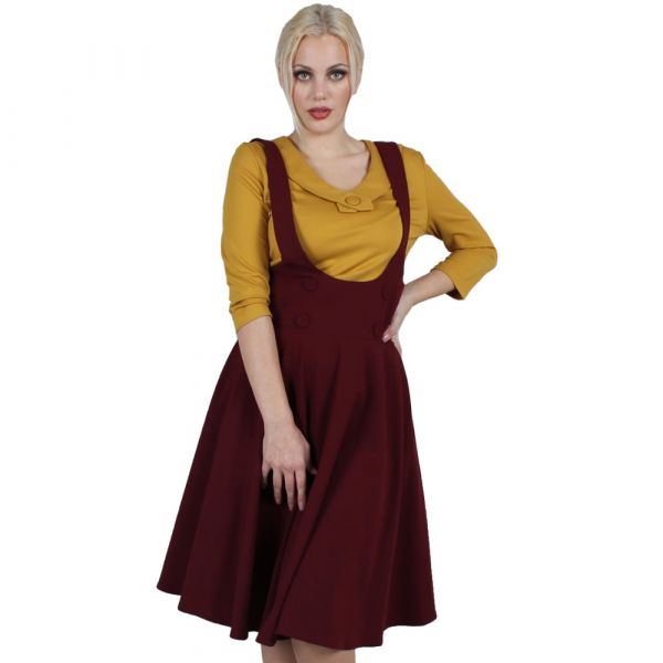 Overall Skirt, PHOEBE Burgundy (3581)