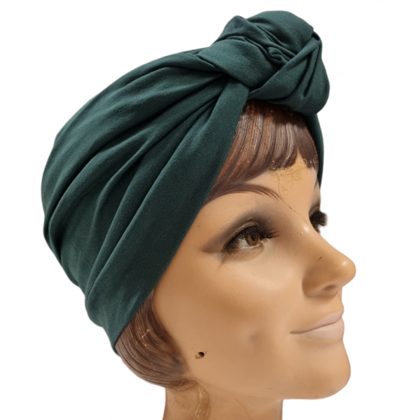 Turban Hat, KNOT Bottle Green