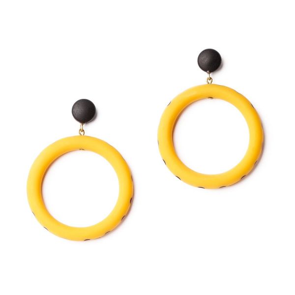 Earrings, SPLENDETTE Matte Large Pineapple Hoop