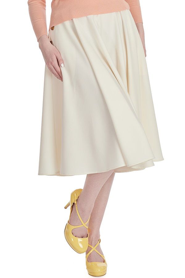 Ivory swing skirt cheap