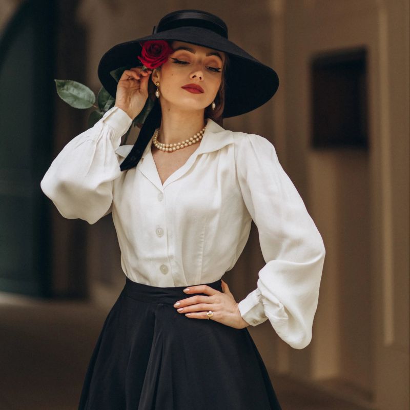 Blouse, SEAMSTRESS OF BLOOMSBURY Poppy Ivory