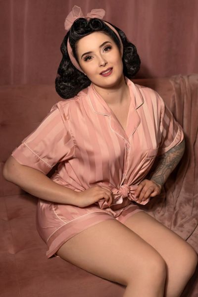Short Pyjamas, STRIPED Pink