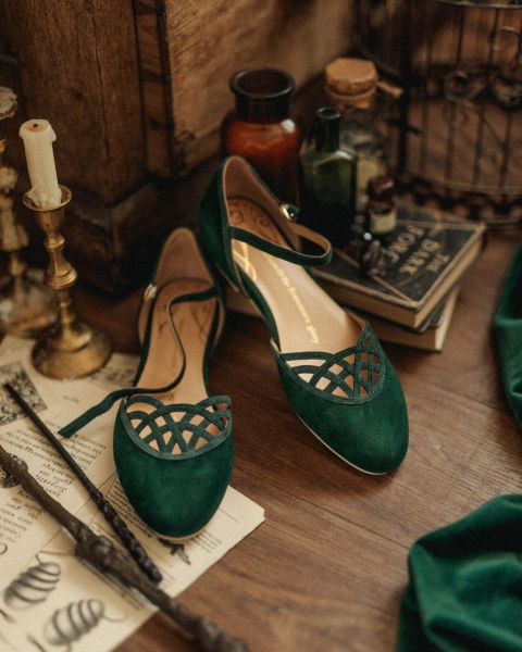 Shoes, CHARLIE STONE Serpente Emerald