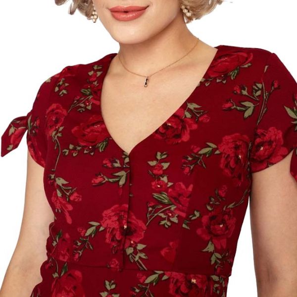 Dress, RED ROSE Flare (9744)
