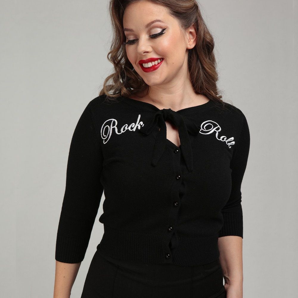 dressy black cardigan