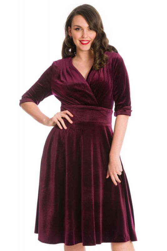 Swing Dress, DATE NIGHT Burgundy (16557)