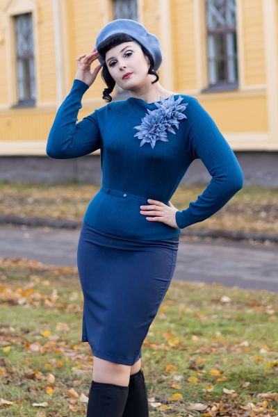 Knitted Top, VIOLETTA Teal (1532)