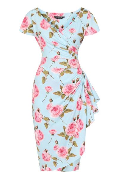 Pencil Dress, ELSIE Royal Rose