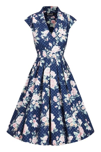Swing Dress, EVA Polkadot Floral