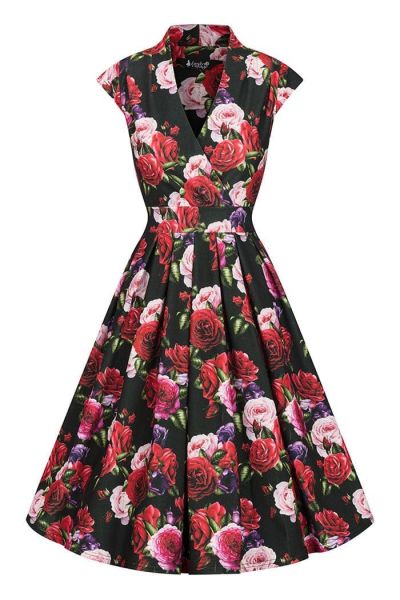 Swing Dress, EVA Red Roses