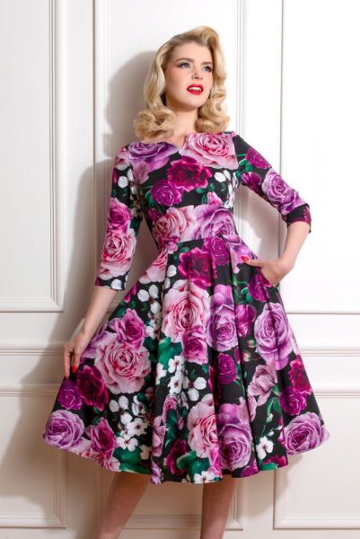Swing Dress, HR SYDNEY FLORAL (496) 
