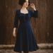 Dress, SEAMSTRESS OF BLOOMSBURY Joyce Navy