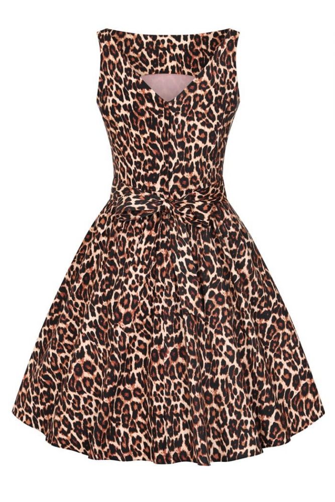 Swing Dress TEA Leopard Dressy