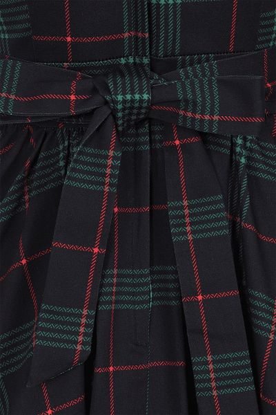 Swing Dress, TEA Navy Tartan