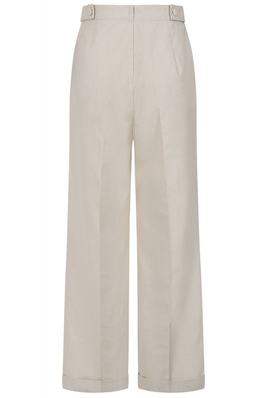 Housut, LOIS LINEN Light Sand (31270)