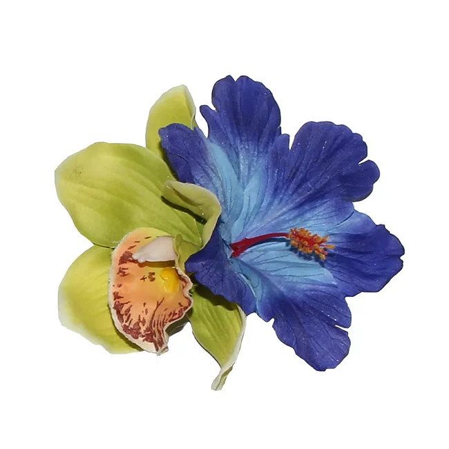 Hair Flower, IZABELA Green&Blue