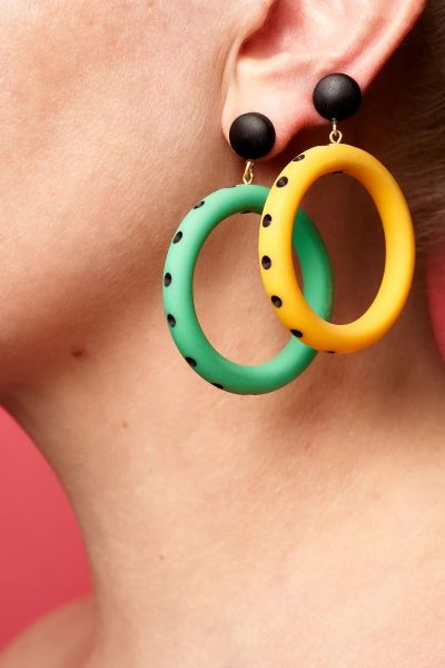 Earrings, SPLENDETTE Matte Large Pineapple Hoop