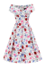 Swing Dress, BEVERLY Roses (952)