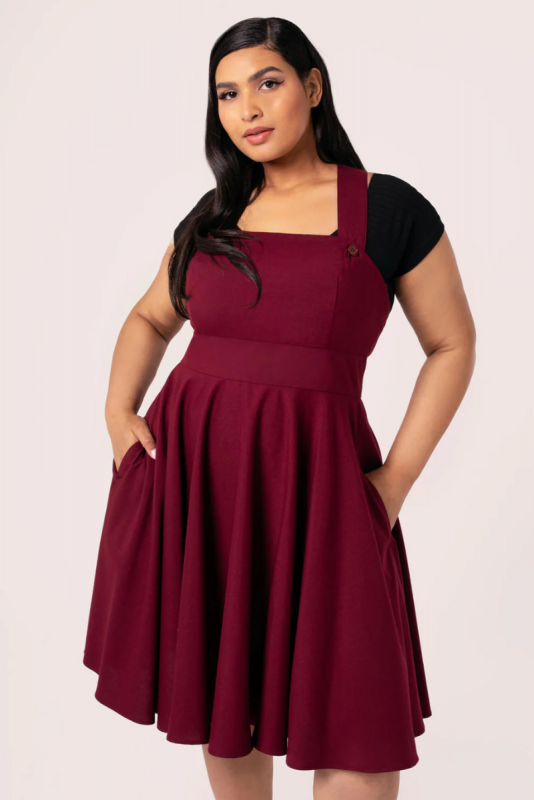Pinafore Dress, PATTI Burgundy (40497) 